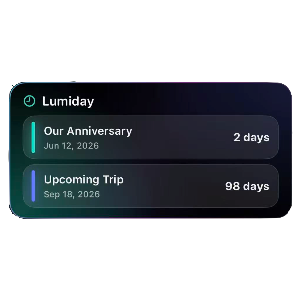 Lumiday medium widget